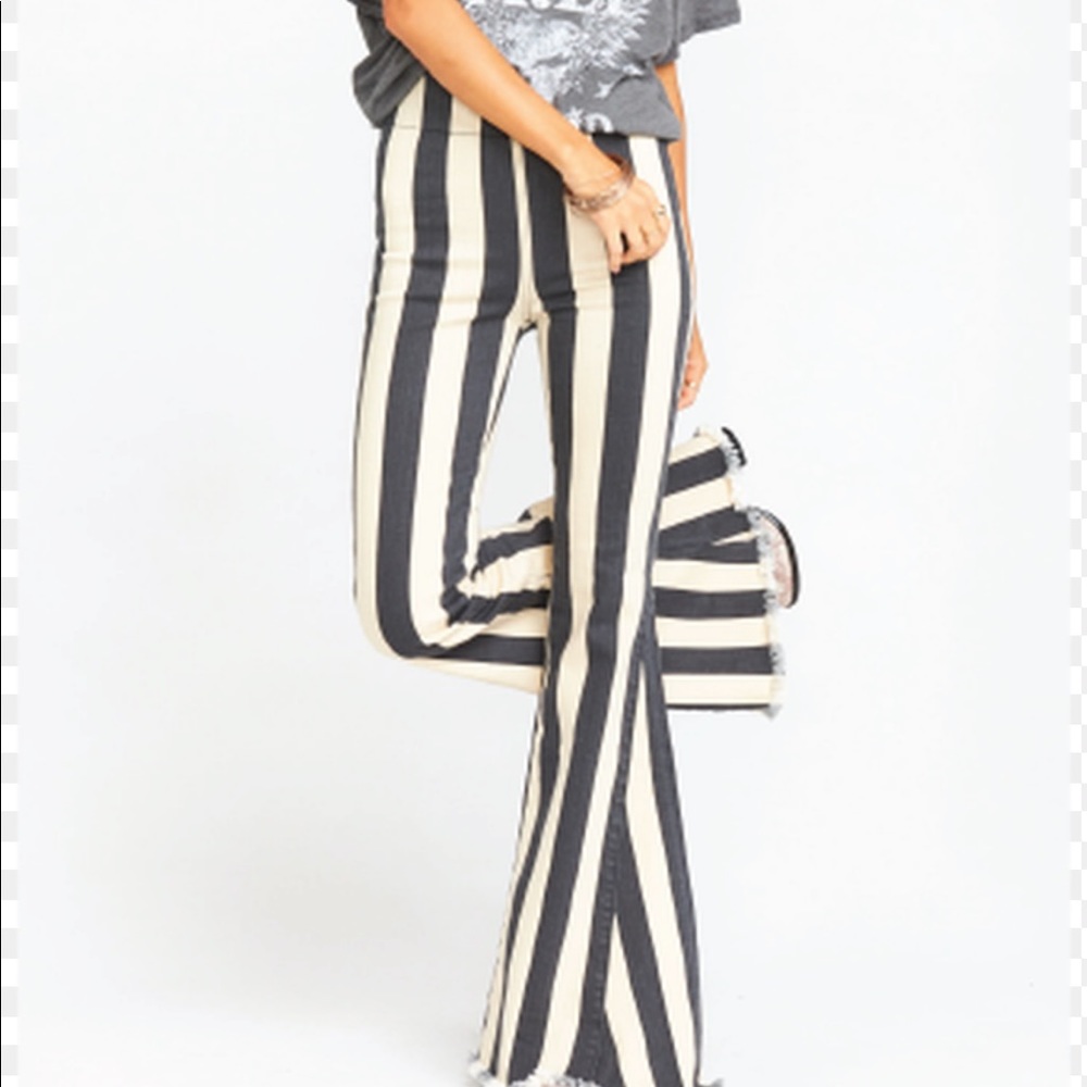 Show Me Your Mumu Striped Bell Bottoms